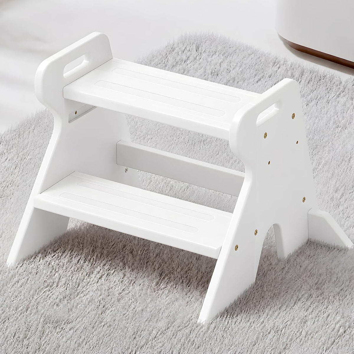 Wooden Toddler Step Stool for Kids Bathroom Kitchen 2 Tier
