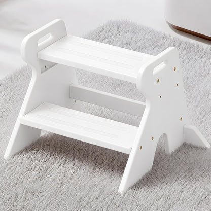 Wooden Toddler Step Stool for Kids Bathroom Kitchen 2 Tier