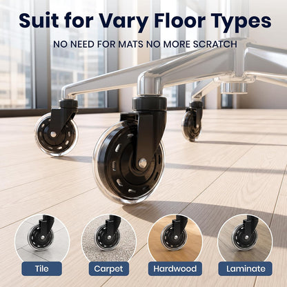 3 Inch Office Chair Caster Wheels Set of 5