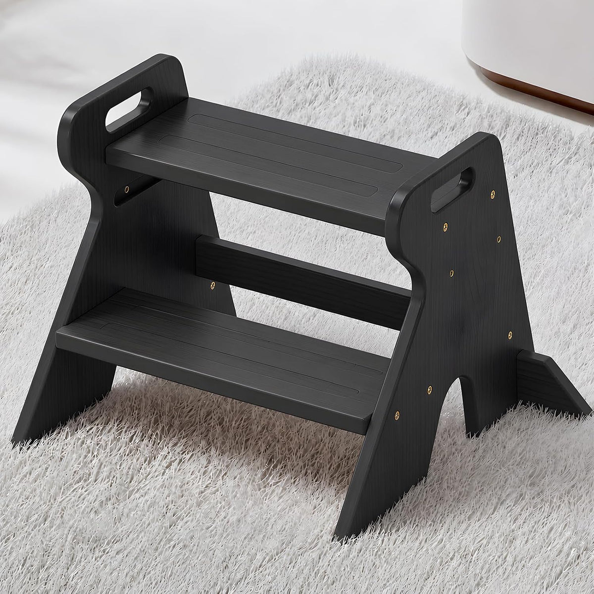 Wooden Toddler Step Stool for Kids Bathroom Kitchen 2 Tier