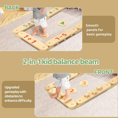 15 PCS Toddler Wooden Balance Beams and Stepping Stones