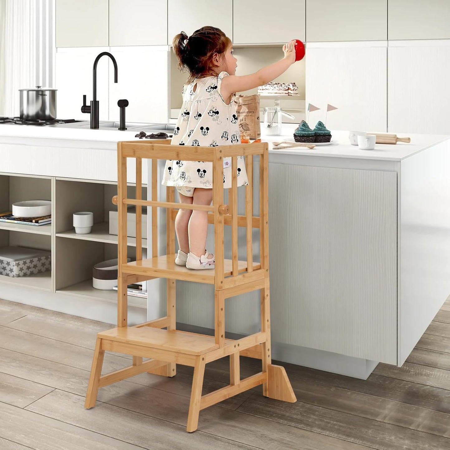 Adjustable Kids Toddler Standing Tower - Upgraded