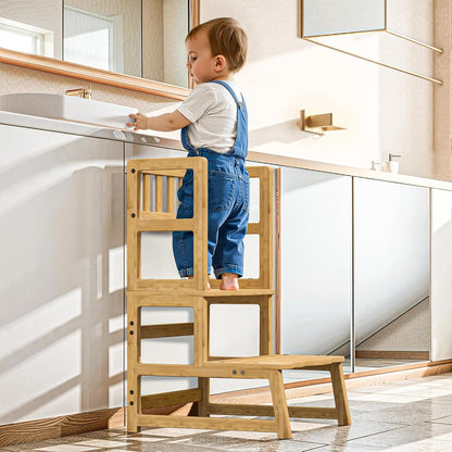 Toddler Step Stool with Armrest