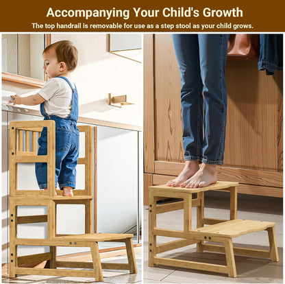 Toddler Step Stool with Armrest