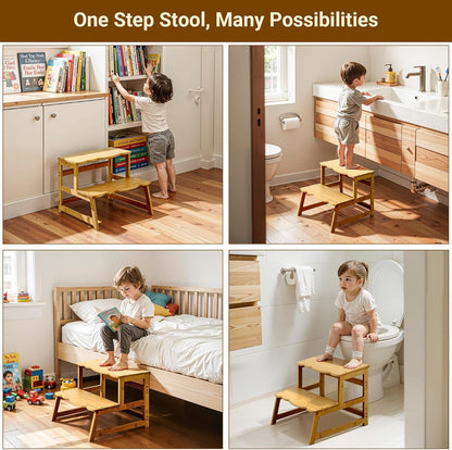 Toddler Step Stool with Armrest