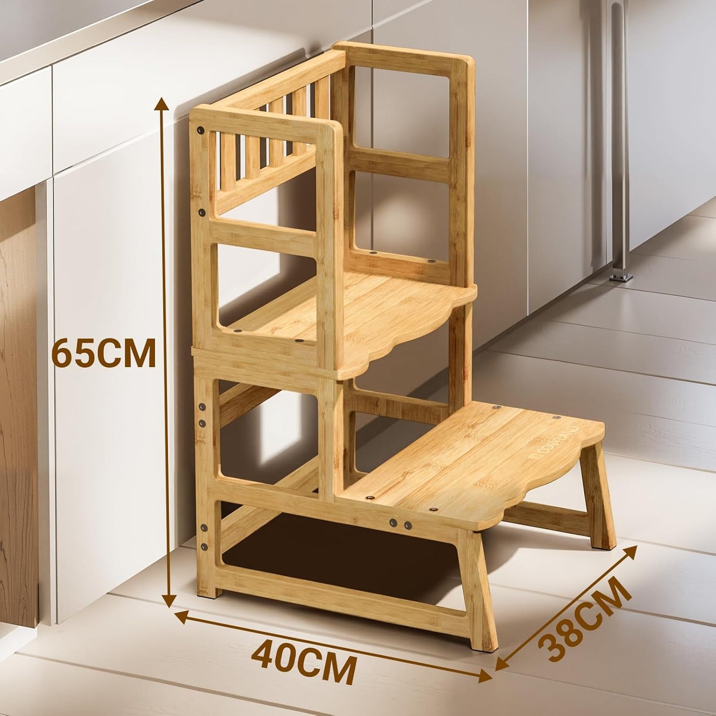 Toddler Step Stool with Armrest