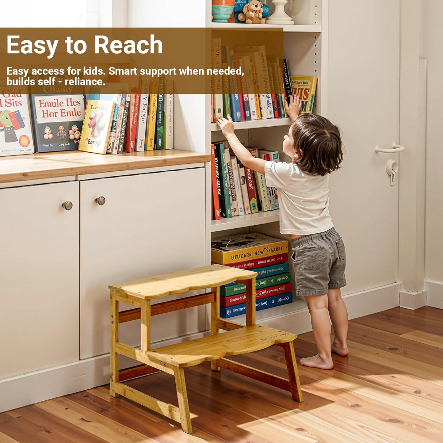 Toddler Step Stool with Armrest