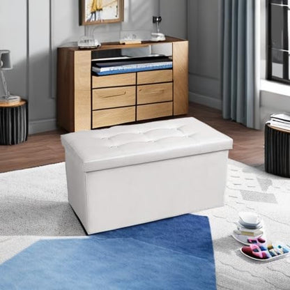 Foldable Ottoman Bench with Storage