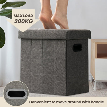 Ottoman with Storage Collapsible Fabric