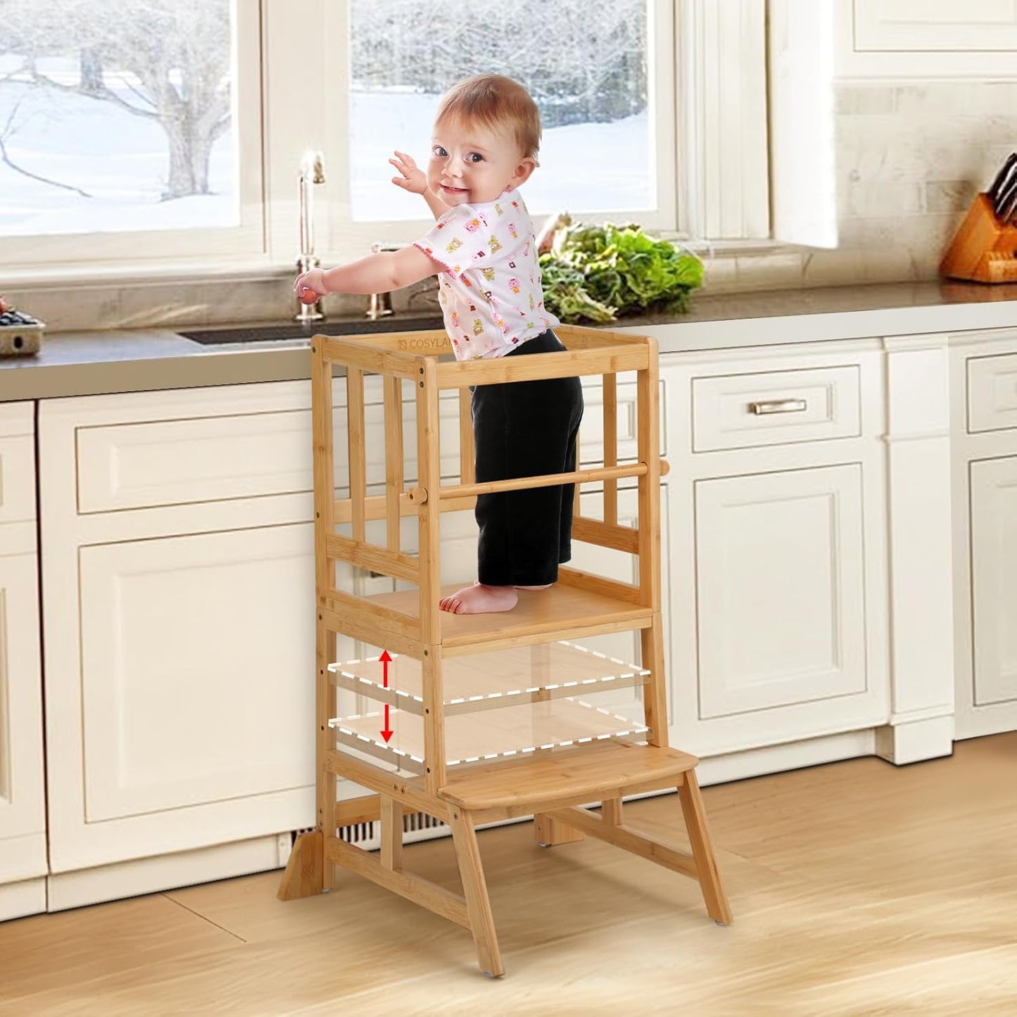 Adjustable Kids Toddler Standing Tower - Standard