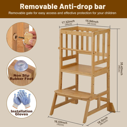 Adjustable Kids Toddler Standing Tower - Standard