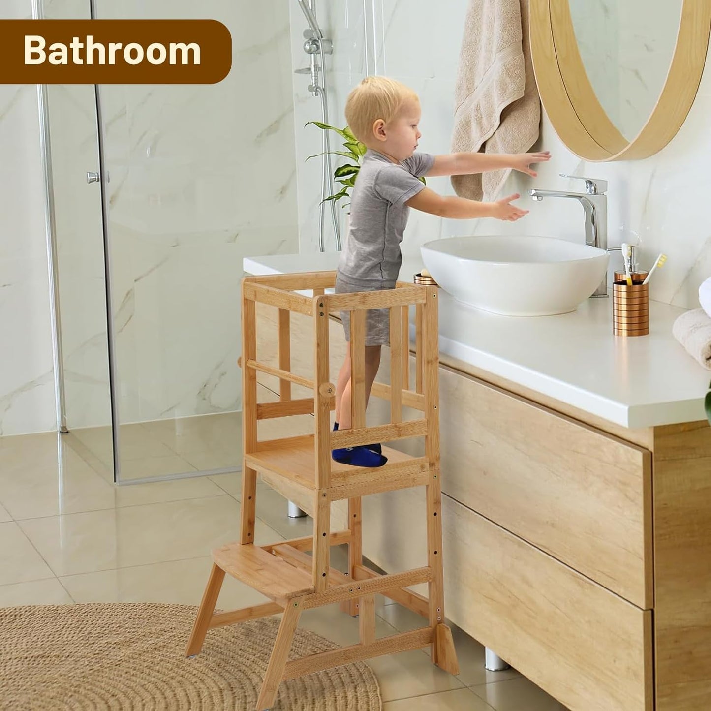 Adjustable Kids Toddler Standing Tower - Standard
