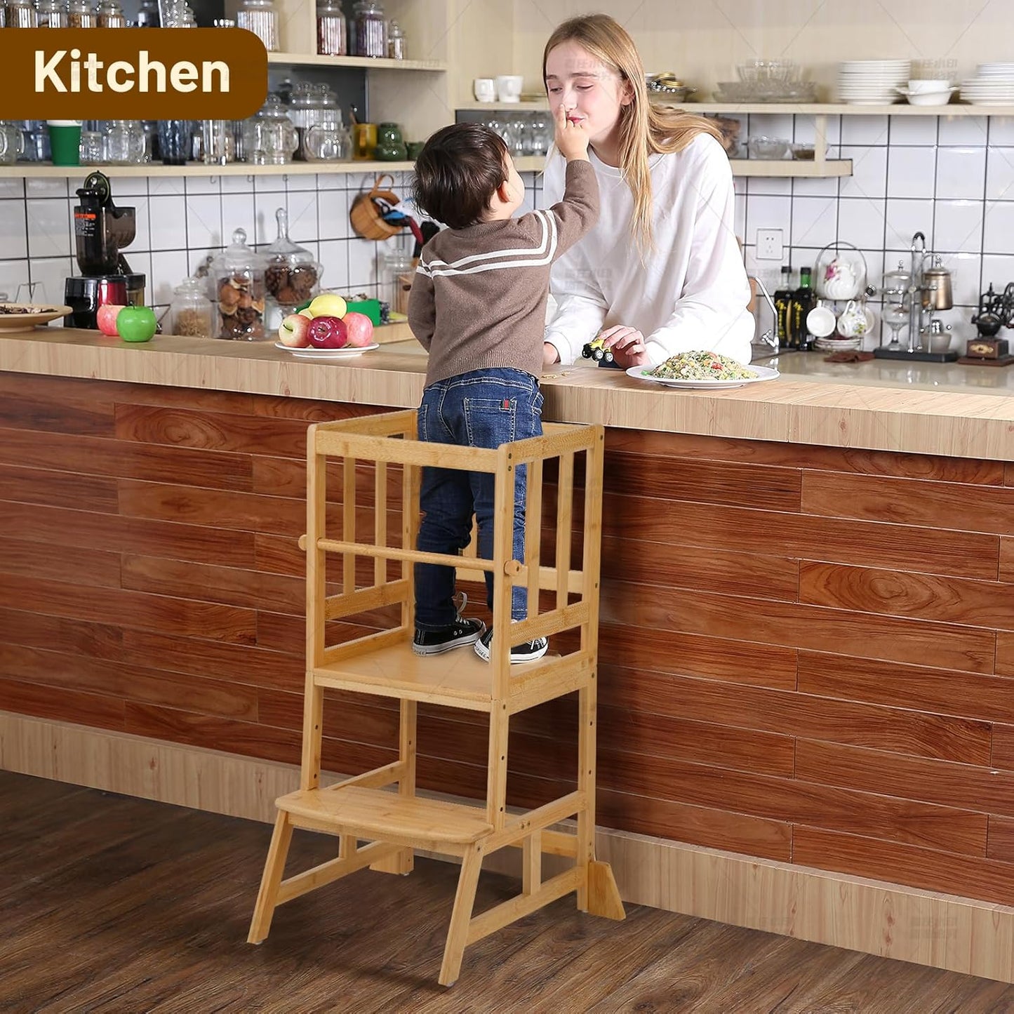 Adjustable Kids Toddler Standing Tower - Standard