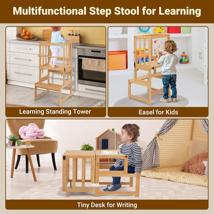 3-in-1 Toddler Standing Tower with Whiteboard