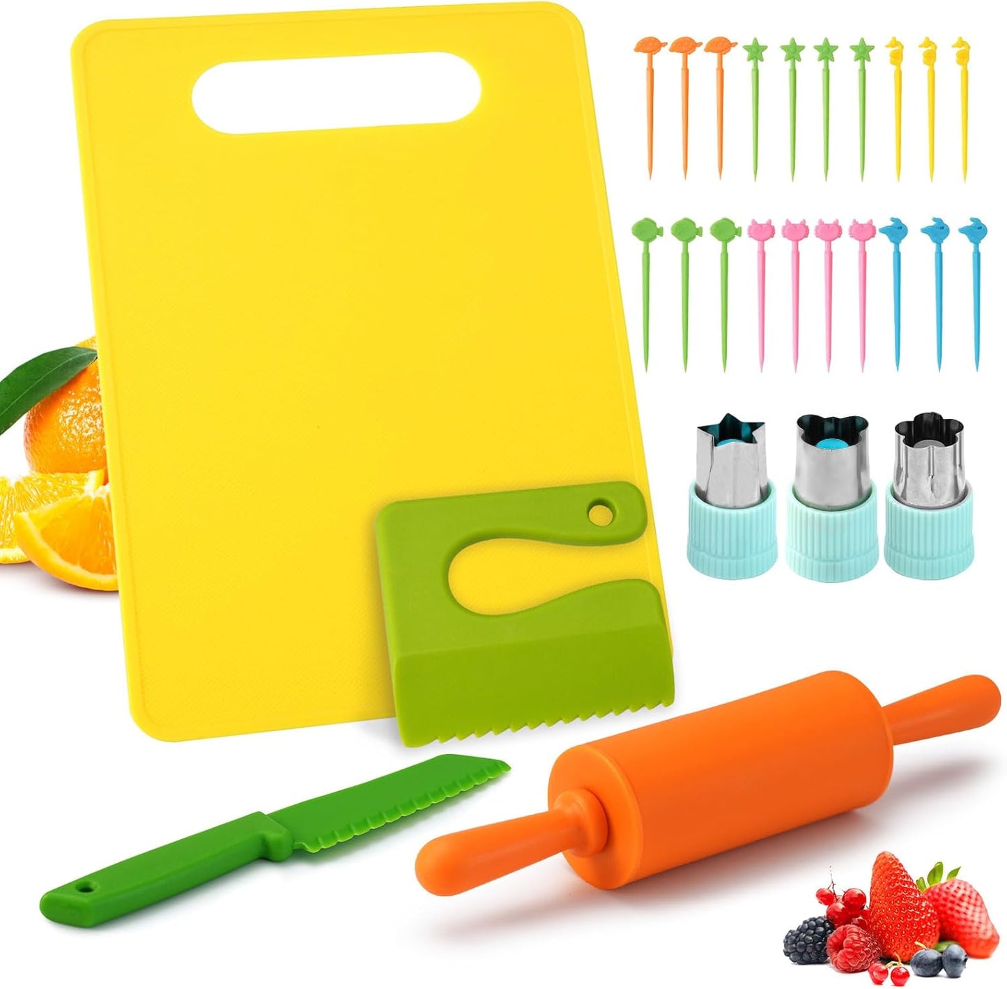 25PCS Kids Safe Kitchen Kit for Real Cooking