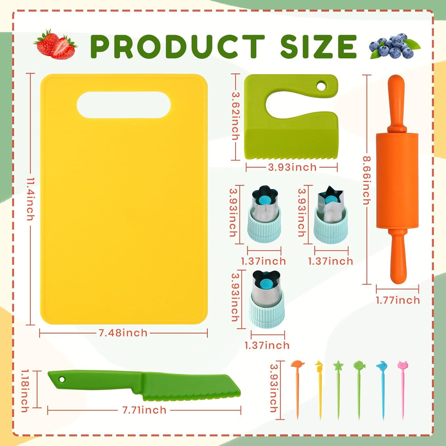 25PCS Kids Safe Kitchen Kit for Real Cooking