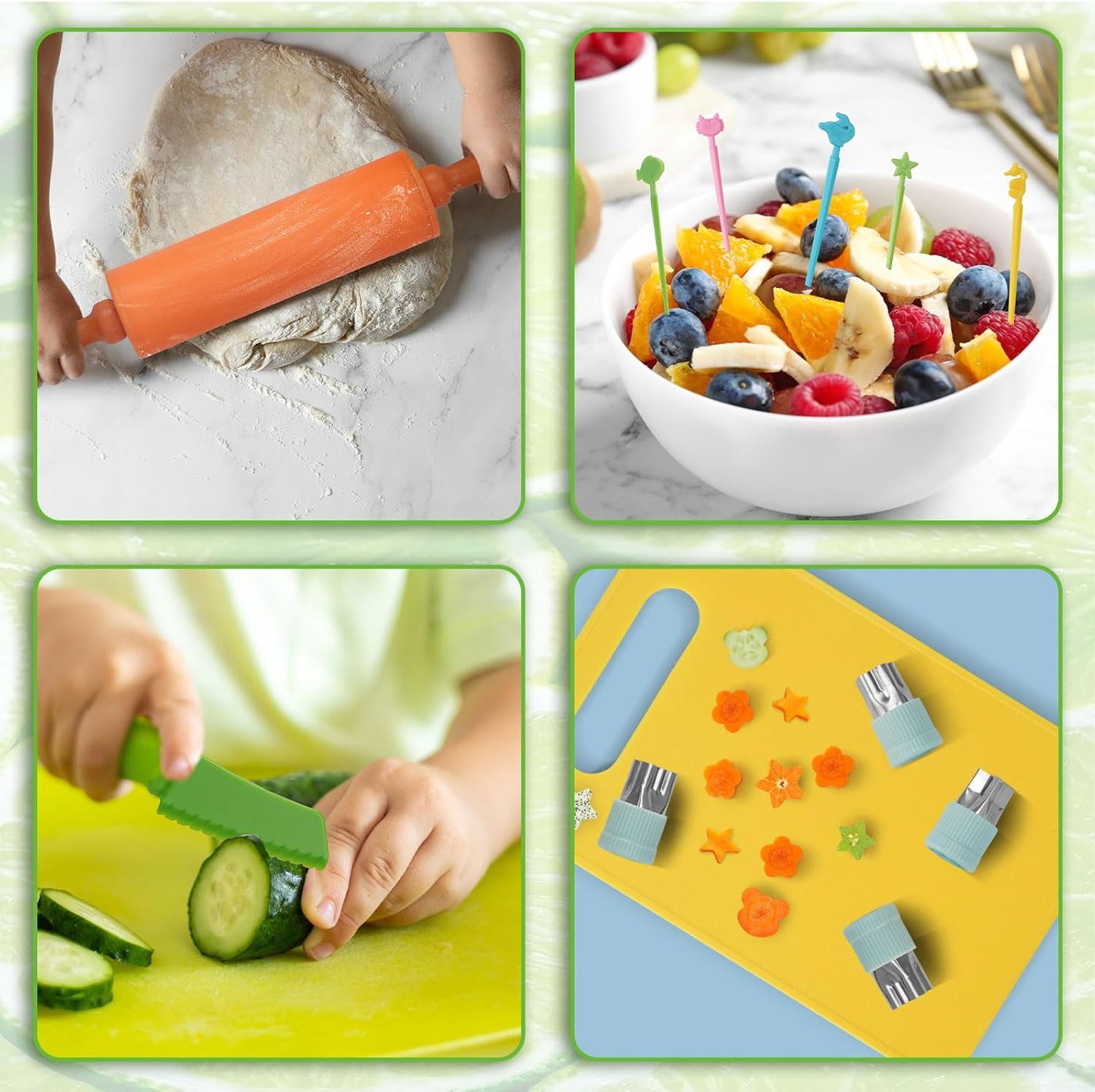 25PCS Kids Safe Kitchen Kit for Real Cooking