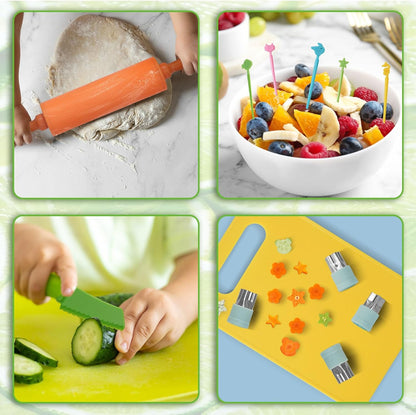 25PCS Kids Safe Kitchen Kit for Real Cooking
