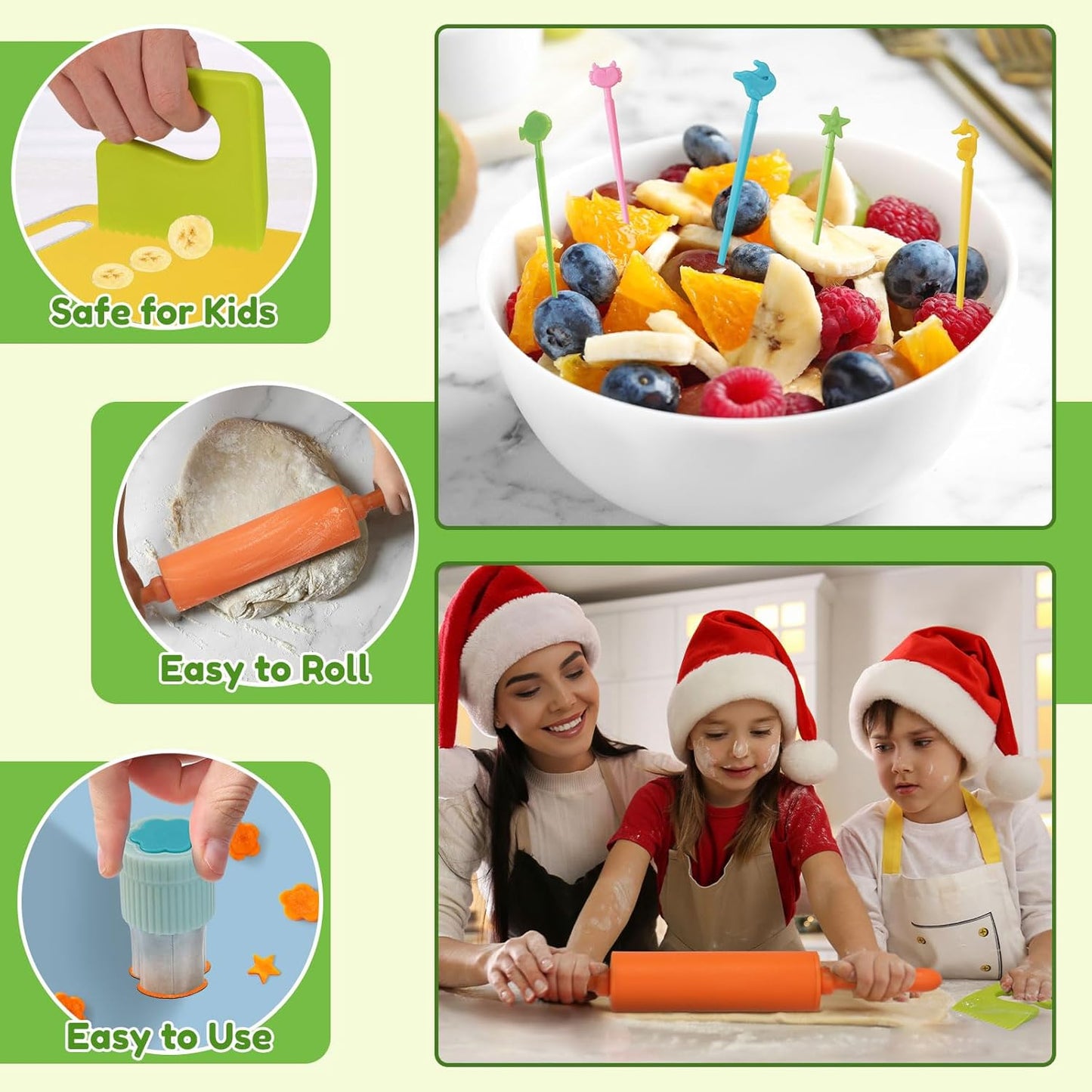 25PCS Kids Safe Kitchen Kit for Real Cooking
