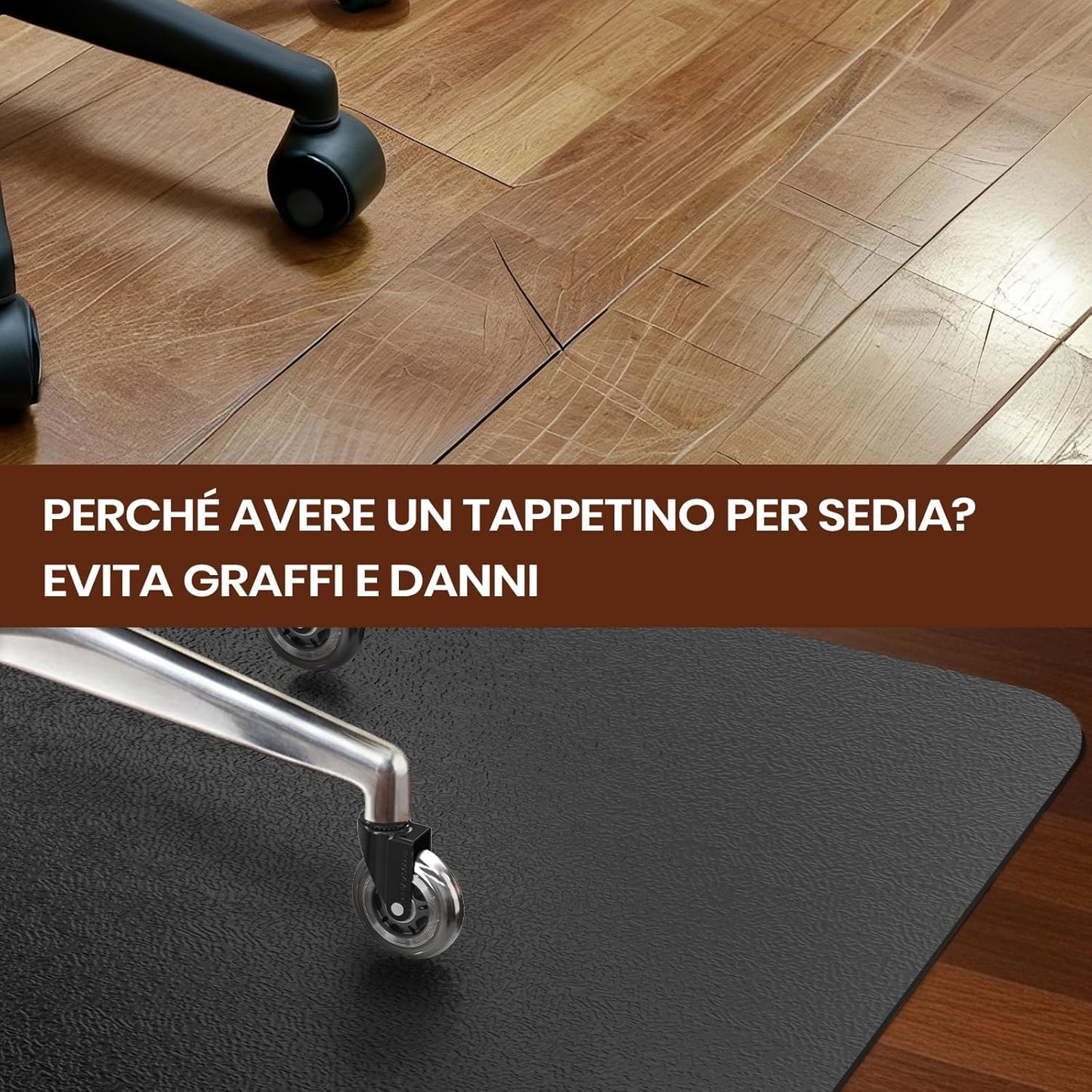 Matt Black Office Chair Mat