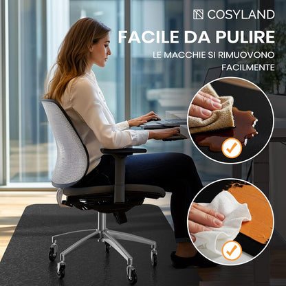 Matt Black Office Chair Mat
