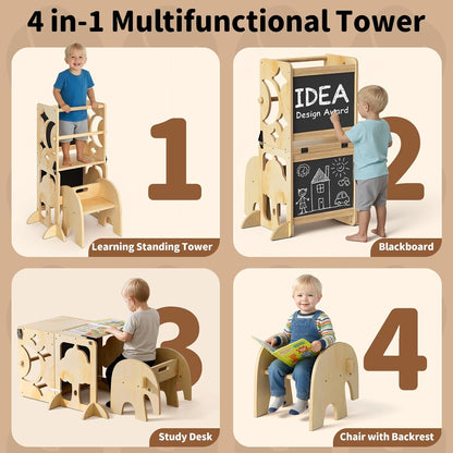 4-in-1 Toddler Kitchen Stool Helper