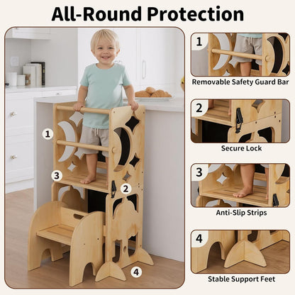 4-in-1 Toddler Kitchen Stool Helper