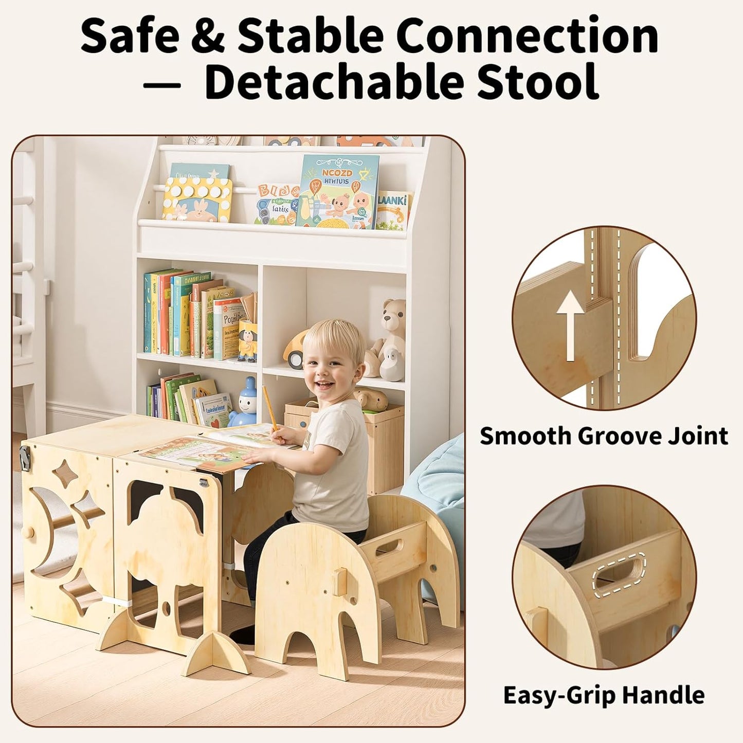 4-in-1 Toddler Kitchen Stool Helper