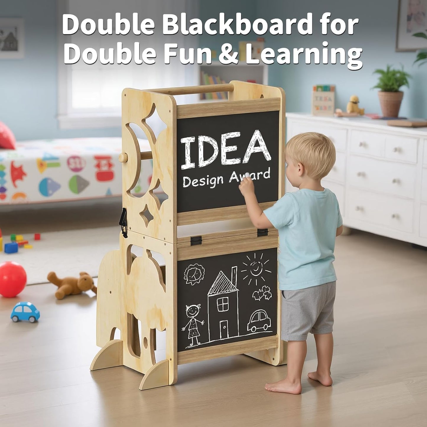 4-in-1 Toddler Kitchen Stool Helper