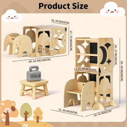 4-in-1 Toddler Kitchen Stool Helper