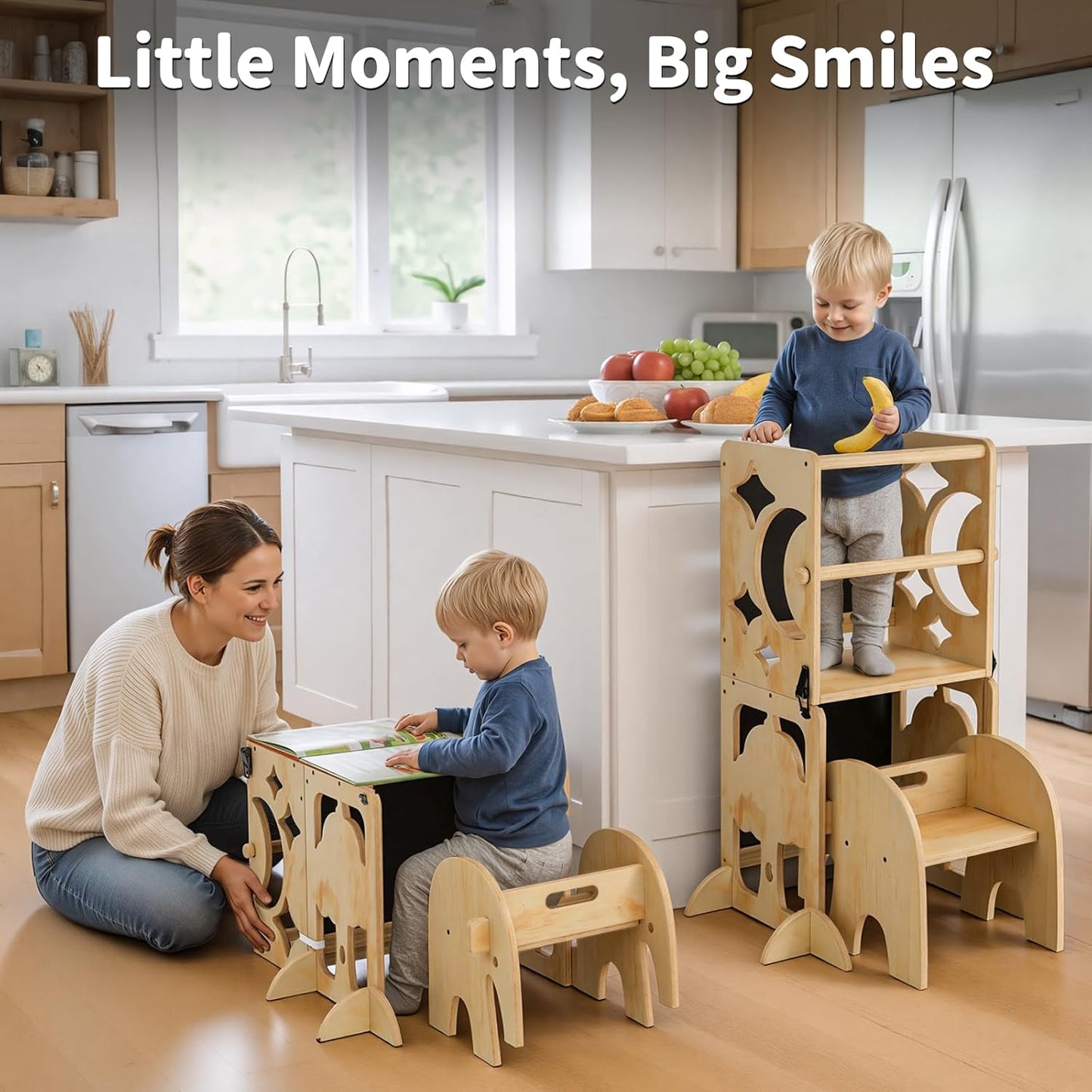 4-in-1 Toddler Kitchen Stool Helper