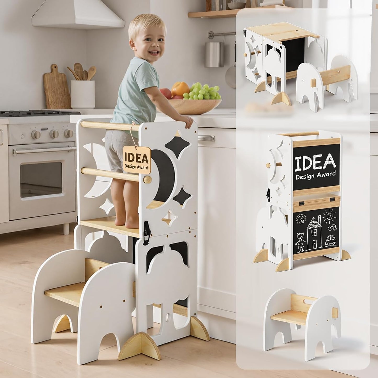 4-in-1 Toddler Kitchen Stool Helper