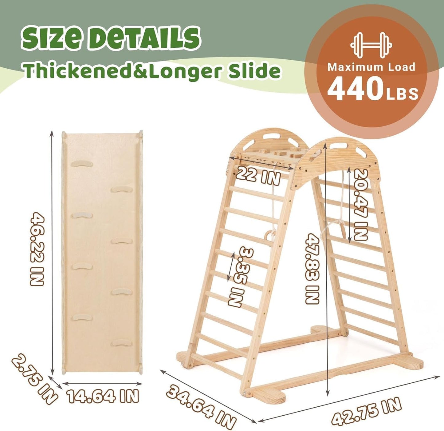7 in 1 Toddler Climbing Toys Indoor Playground