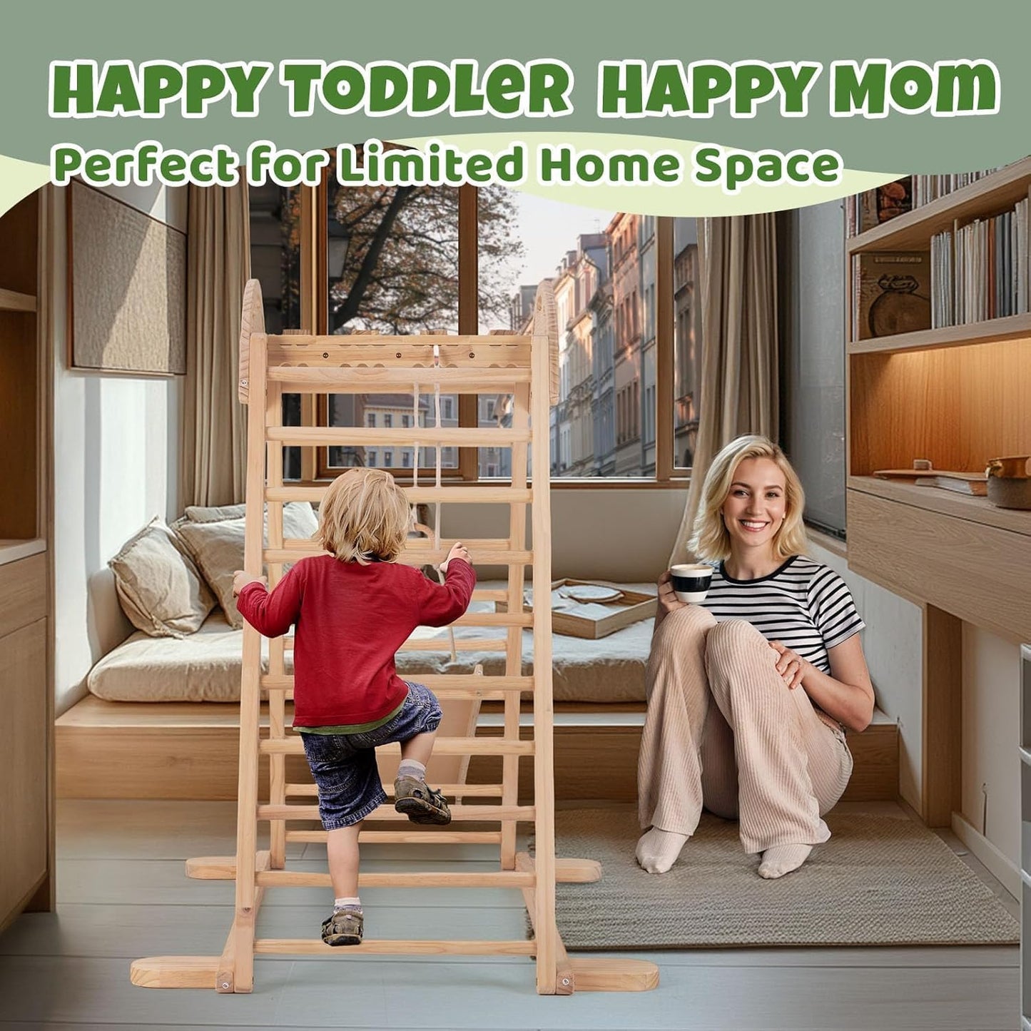 7 in 1 Toddler Climbing Toys Indoor Playground