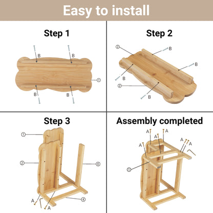 Kitchen Bamboo Toddler Two Step Stool