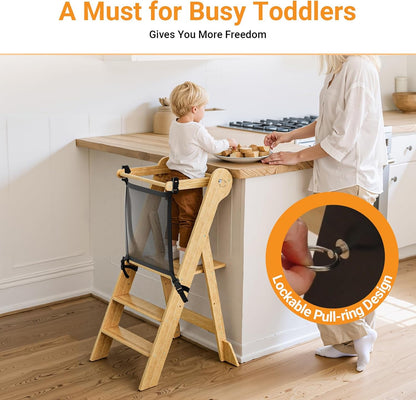Height Adjustable Toddler Kitchen Standing Tower
