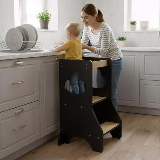 Wooden Step Stool Learning Helper