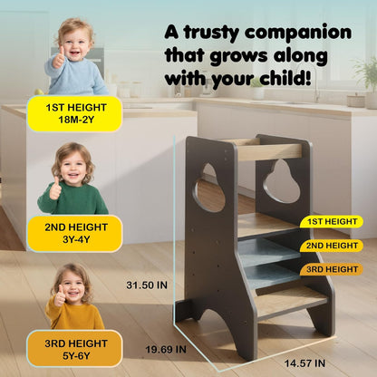 Wooden Step Stool Learning Helper