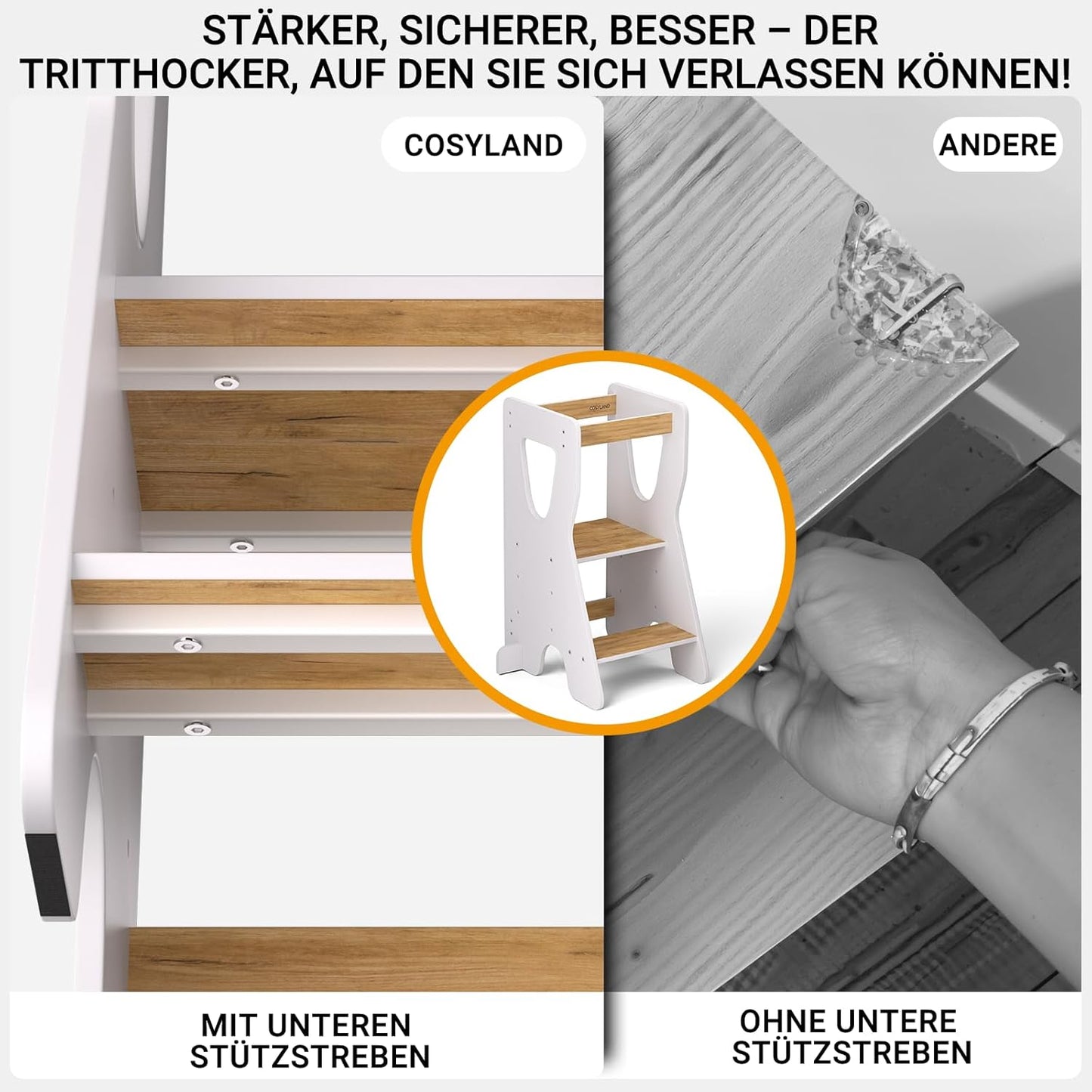Height-adjustable Learning Tower for ages 1 and up
