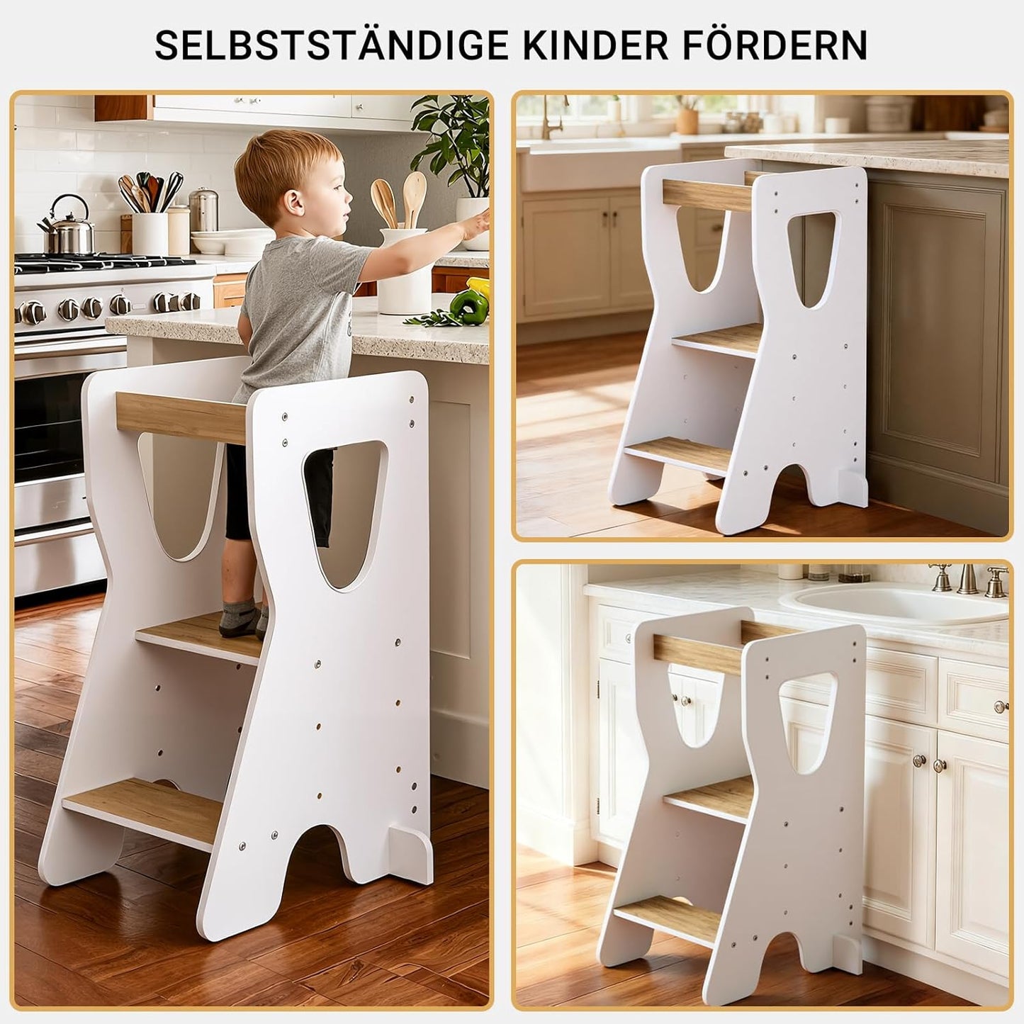 Height-adjustable Learning Tower for ages 1 and up