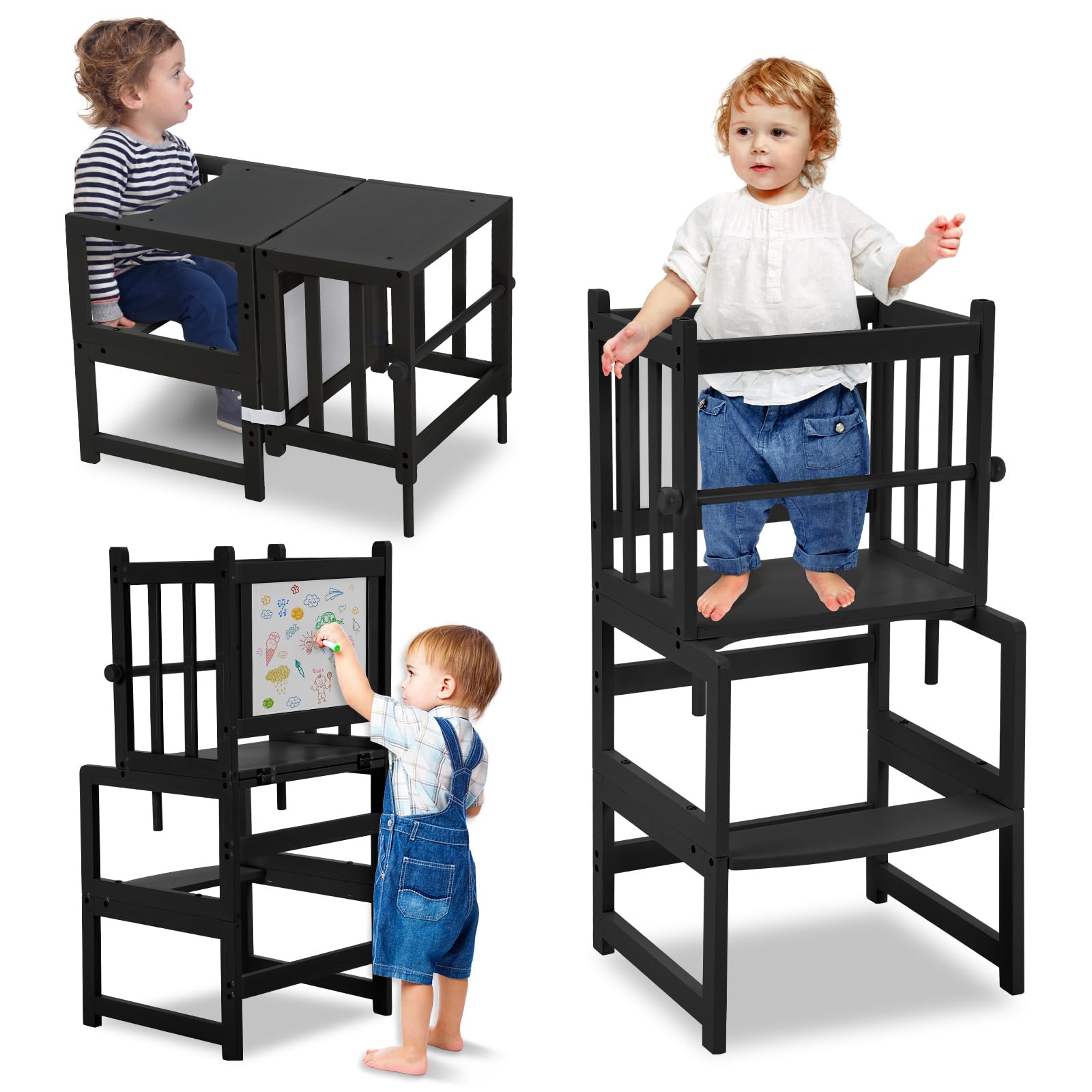 3-in-1 Multifunctional Toddler Standing Tower