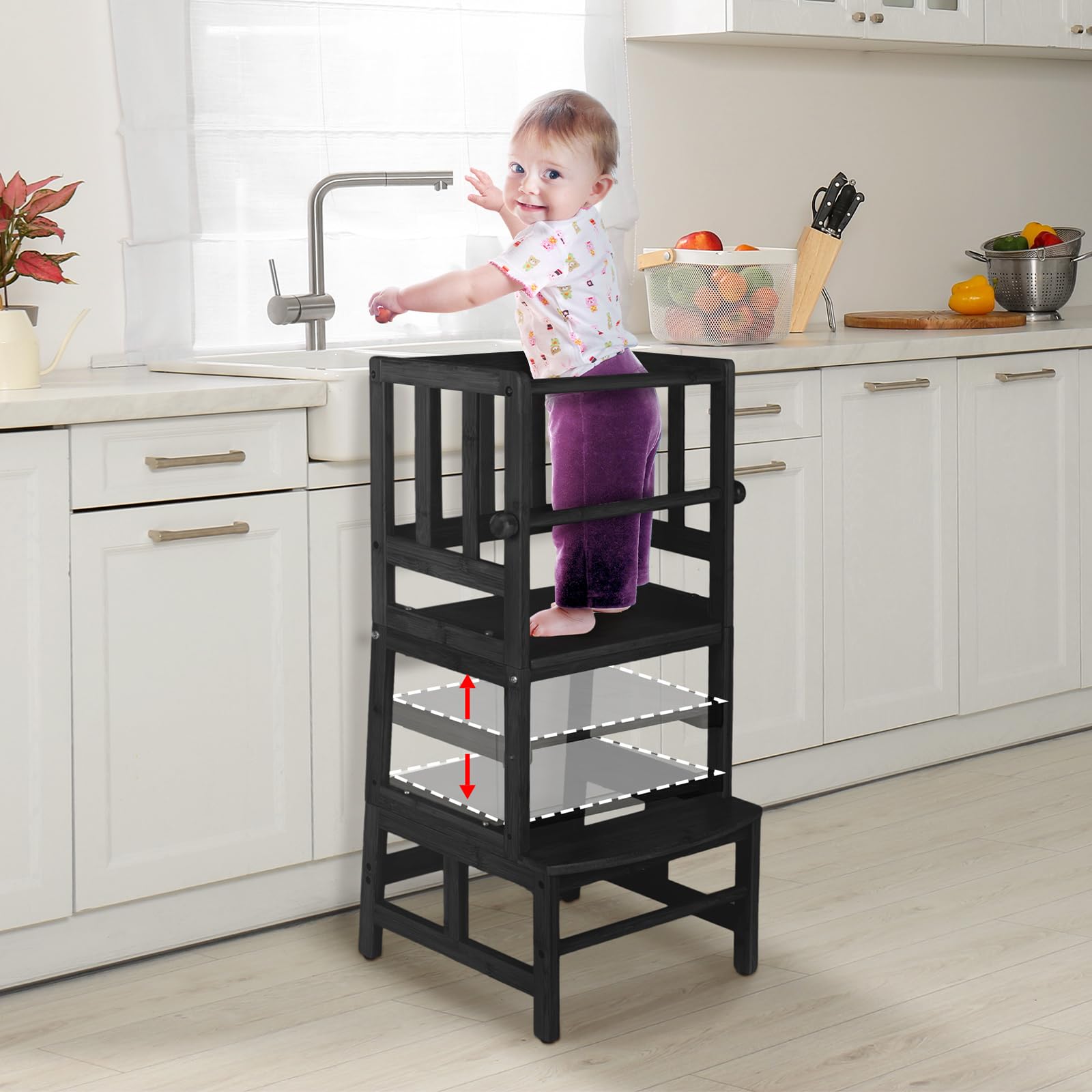 Adjustable Kids Toddler Standing Tower