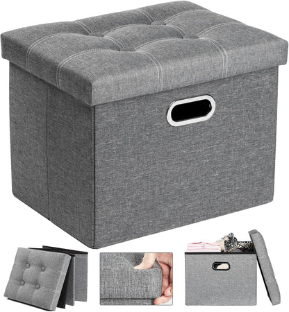 Foldable Storage Bench with Lid