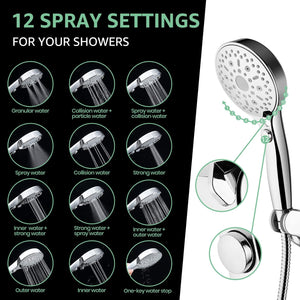 Rainfall Shower Head with Handheld Combo