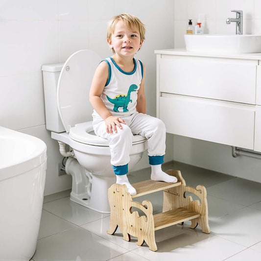 Height Adjustable 2 Step Stool for Kids