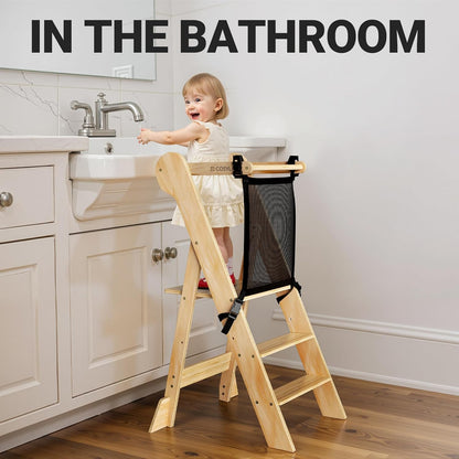Pre-Assembled Toddler Standing Tower with Safety Net