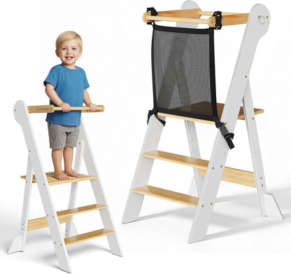 Pre-Assembled Toddler Standing Tower with Safety Net